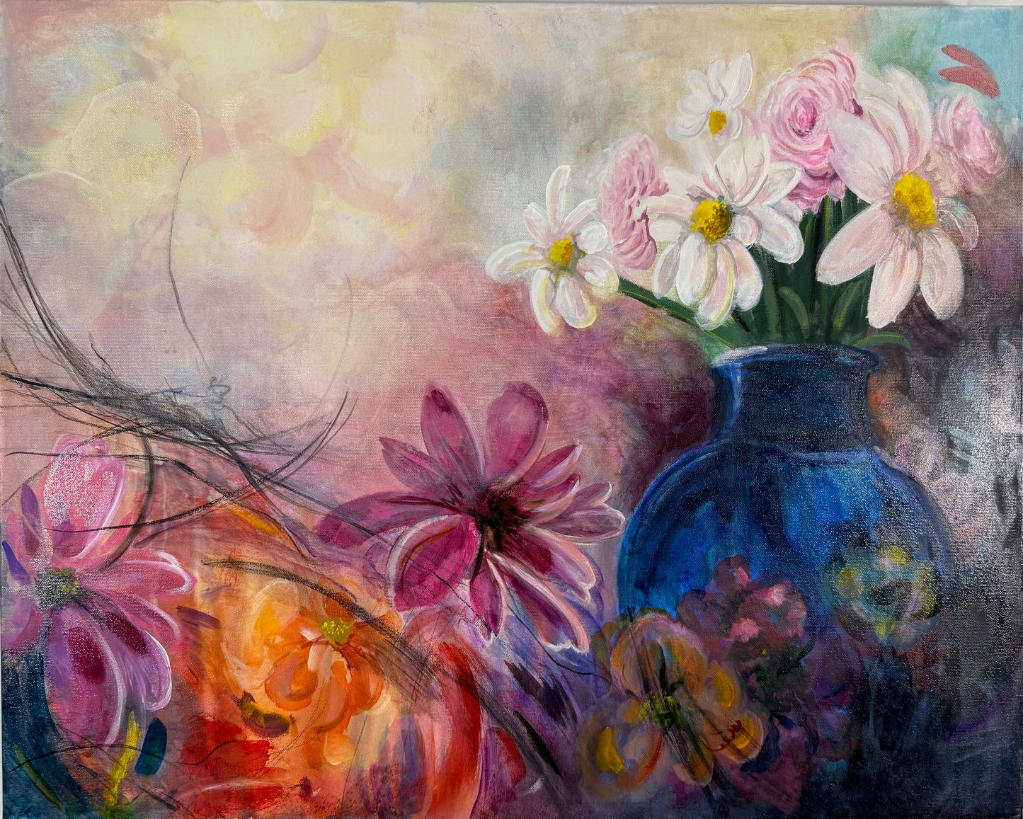 Floral Eruption in Cobalt